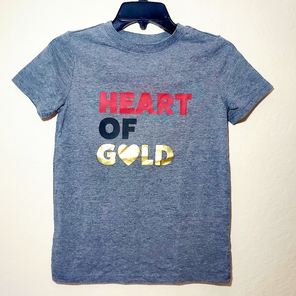 Cat & Jack "Heart Of Gold" Gray T-shirt